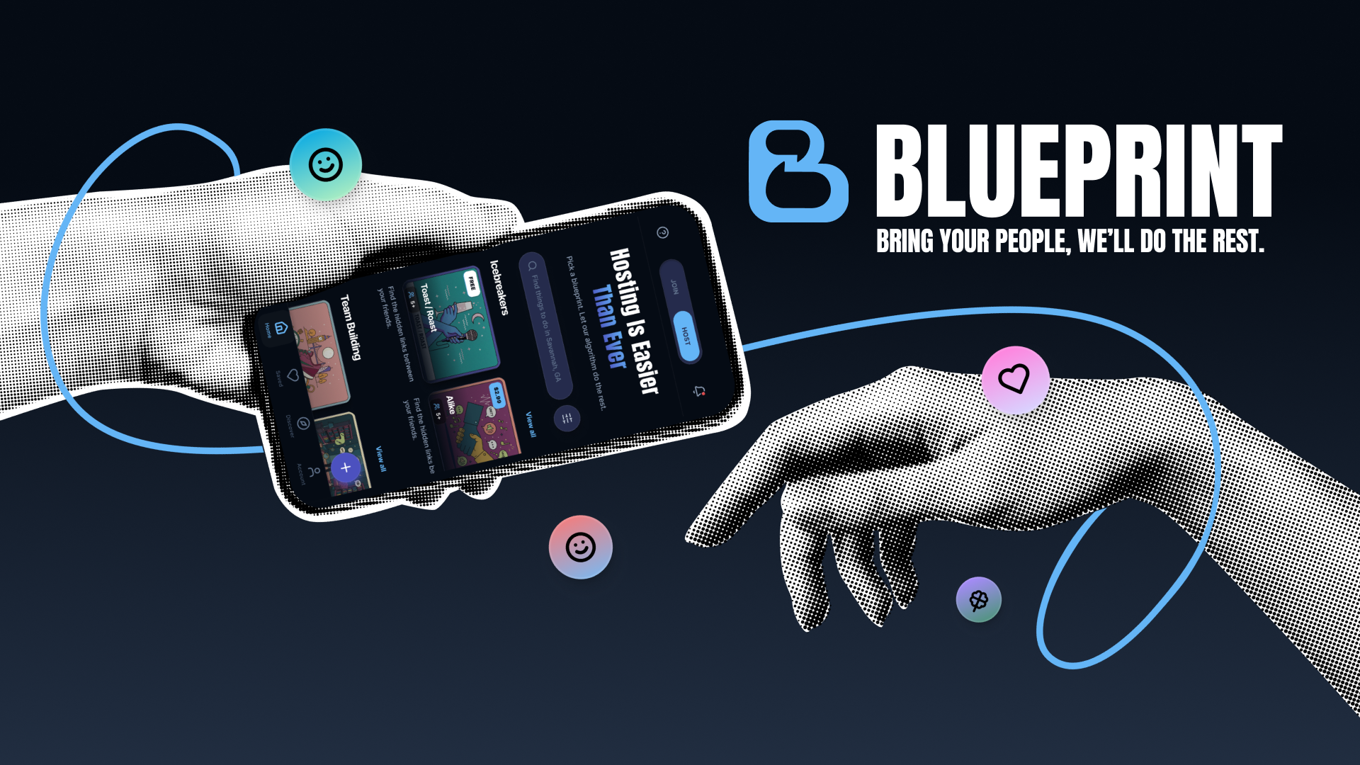 Blueprint app with hands